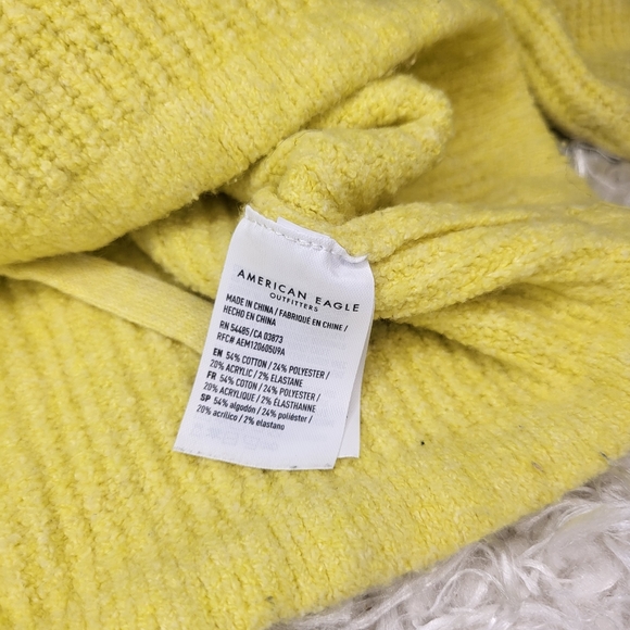 American Eagle Women's Crop Top Sweater, Yellow, Medium (See desc..) - Picture 6 of 10